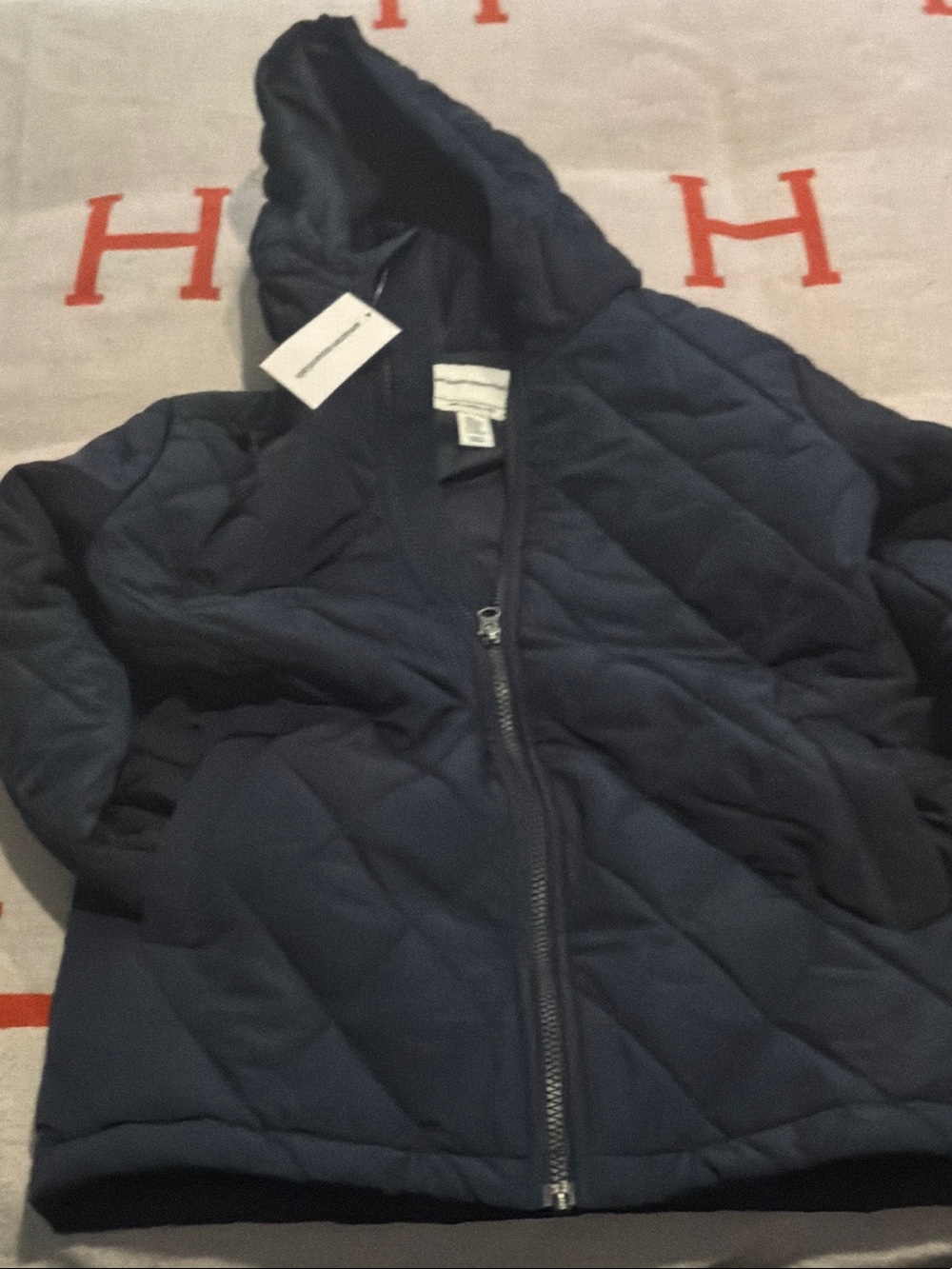 Amazon Essentials Navy Quilted Hooded Jacket